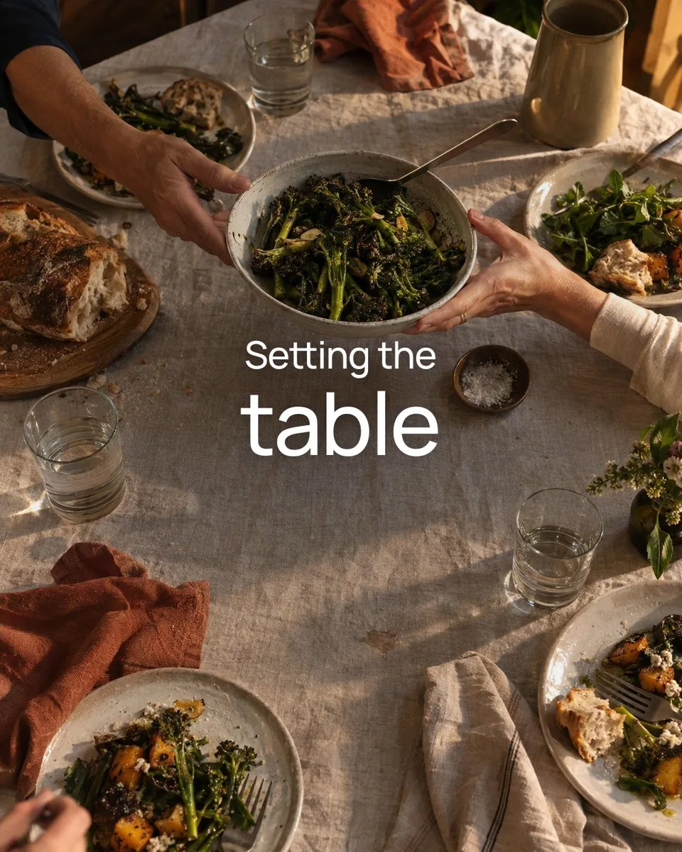 Linen shop post: Setting the table